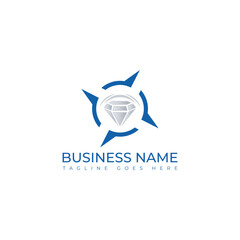 Diamond Compass Logo Icon Design