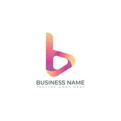 Gradient logo with the letter B