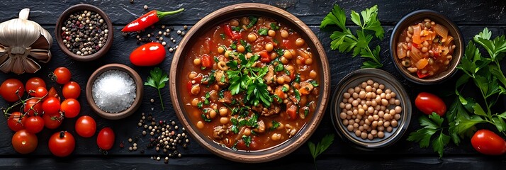 Hoppin' John, fresh foods in minimal style