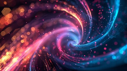 Abstract 3D background with colorful swirl