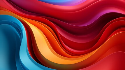 Abstract wallpaper banner with pattern of multi-colored waves and curves. image 8 of 10 16:9 aspect ratio 19MP