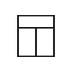 window vector icon line template