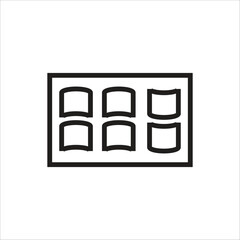 window vector icon line template