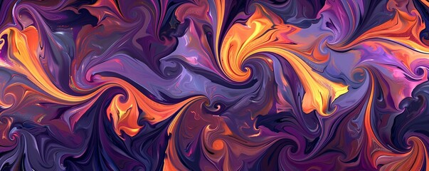 Vibrant Abstract Art with Swirling Colors