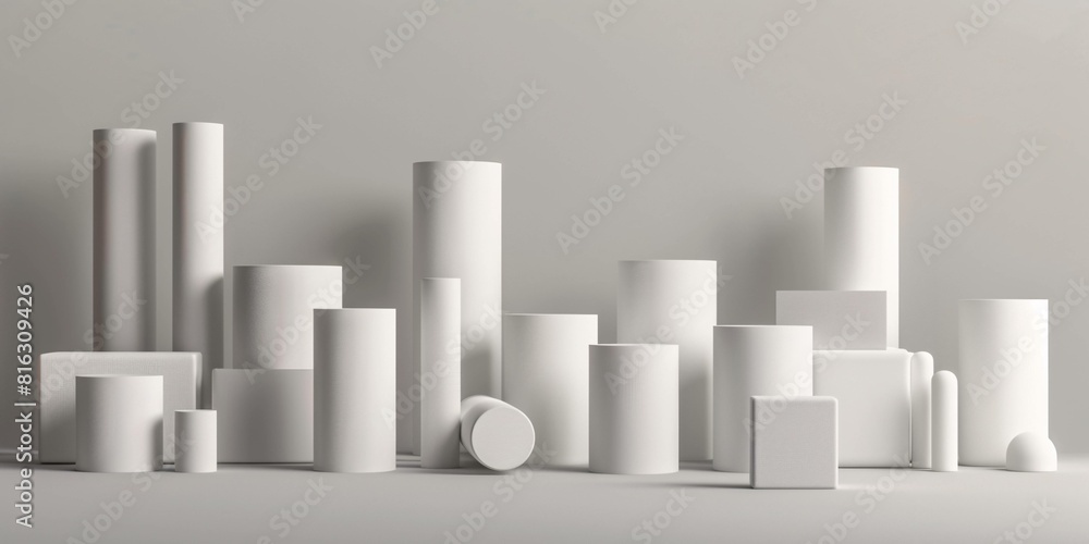 Poster artistic 3d architectural models on display