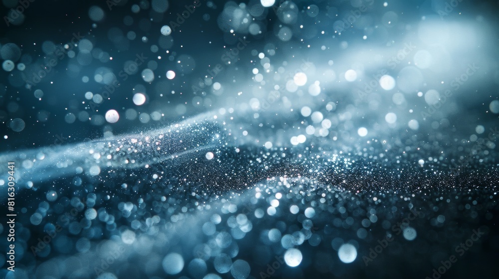 Poster silvery specks dart around at lightning speed leaving ghostly trails in their wake showcasing the bu
