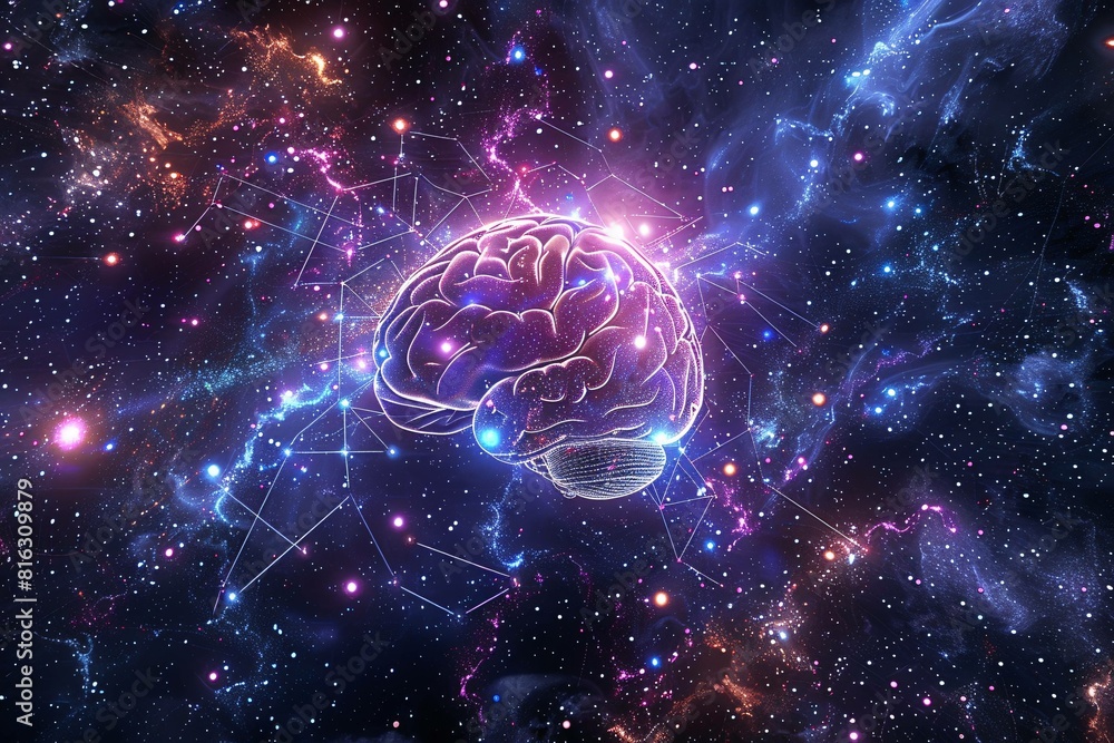 Poster cosmic brain: intergalactic neural network