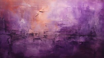 This purple and orange abstract painting is full of energy and movement. The bold brushstrokes create a sense of depth and texture, and the vibrant colors create a sense of excitement and joy.