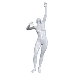 3d human figure Mannequin with a body 3D Render isolated illustration