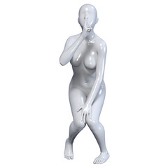 3d human figure Mannequin with a body 3D Render isolated illustration