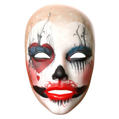 Mask Face Clown realistic isolated 3d rendered illustration