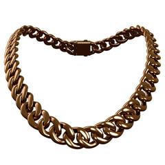 Modern Chain Necklace Fashion Jewelery isolated 3d rendered illustration