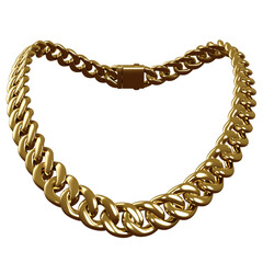 Modern Chain Necklace Fashion Jewelery isolated 3d rendered illustration