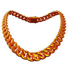 Modern Chain Necklace Fashion Jewelery isolated 3d rendered illustration