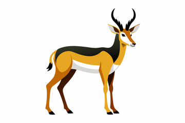 pronghorn cartoon vector illustration