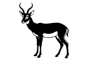 pronghorn vector silhouette illustration