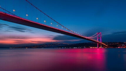 Fototapeta premium 15 July Martyrs Bridge Istanbul : Generative AI