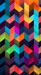 Geometric Abstract Image, Pattern Style, For Wallpaper, Desktop Background, Smartphone Cell Phone Case, Computer Screen, Cell Phone Screen, Smartphone Screen, 9:16 Format - PNG