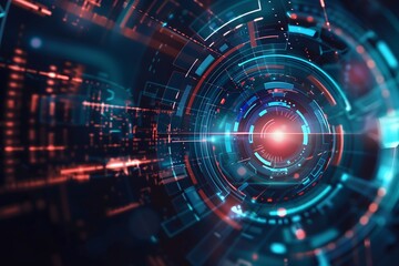 Fototapeta premium Abstract future technology, user interface, data flow