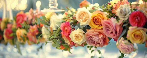 Elegant floral arrangement at event