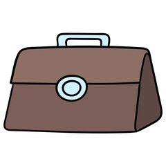 brown businessman briefcase