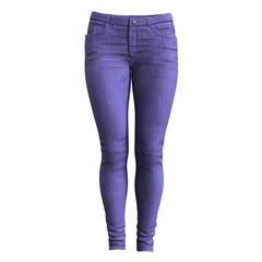 Skinny Jeans Female Fashion Cloth isolated 3d rendered illustration