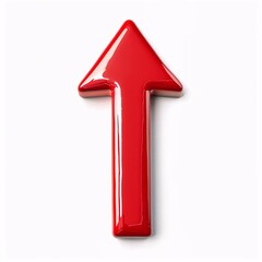 Modern Red Arrow on a White Background