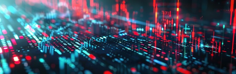 Obraz premium An abstract digital chart forms the backdrop, displaying stock business graphs, statistics, and diagrams illustrating data exchange within finance, trends, and trade in the economy