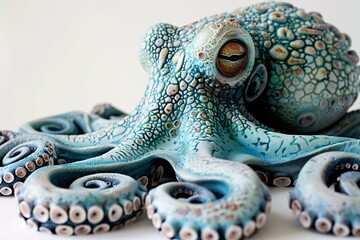 Obraz premium Vividly Colored Octopus Sculpture