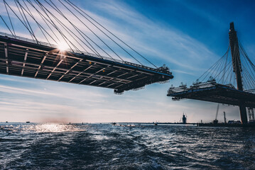 unfinished bridge in the bay