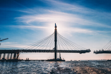 unfinished bridge in the bay