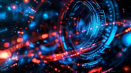 Obraz premium background technology hologram
