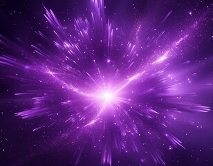 Fototapeta na wymiar Mystical purple explosion with glare and particles on an isolated background.
