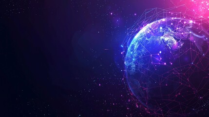 Obraz premium Background digital network in the world