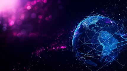 Obraz premium Background digital network in the world