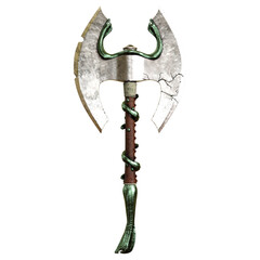 Weapon Axe war isolated 3d rendered illustration