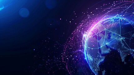 Background digital network in the world