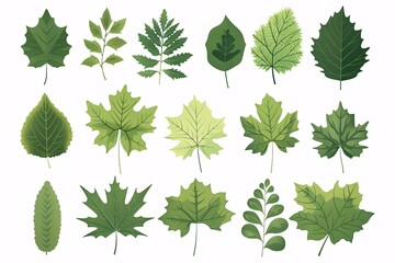 Collection of Green Leaf Illustrations