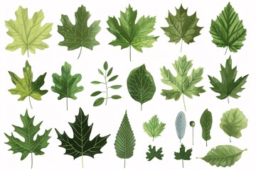Collection of Stylized Maple Leaf Patterns