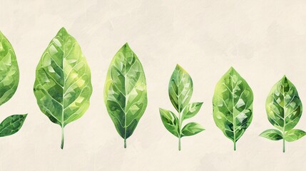 A Lineup of Leaf Styles, from Small to Large