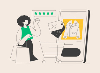 Clienting abstract concept vector illustration.