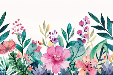 Watercolor Flower Bouquet