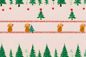 Christmas seamless pattern. illustration vector. Generative AI
