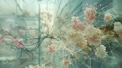 Serene Spring Floral Abstract Art