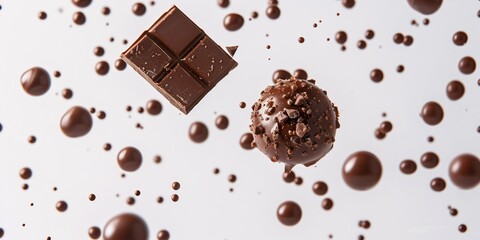 Chocolate Bubbles: Close-Up View of Chocolate Molecules