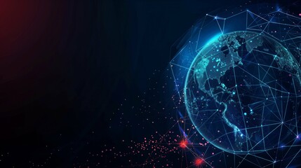 Obraz premium Background digital network in the world