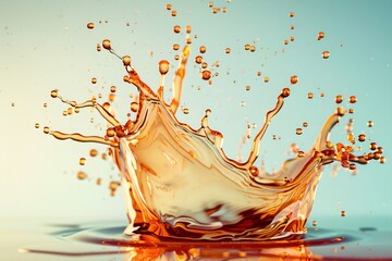 Cascading Drop: Splashing Water Droplets in Motion