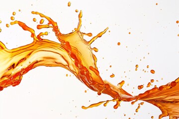 Creative Splash of Orange Dye in Motion