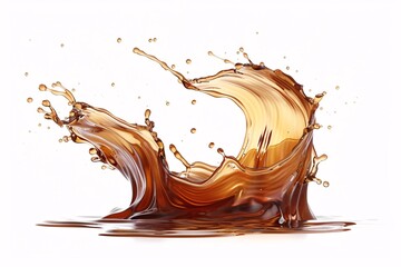 Coffee Splash with Liquid Droplets