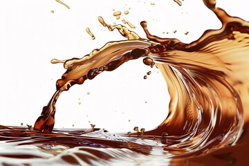 Dynamic Coffee Pour from Above